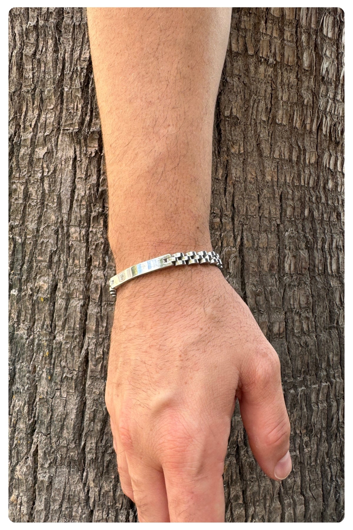 316L gümüş Çelik Rolex thin bileklik